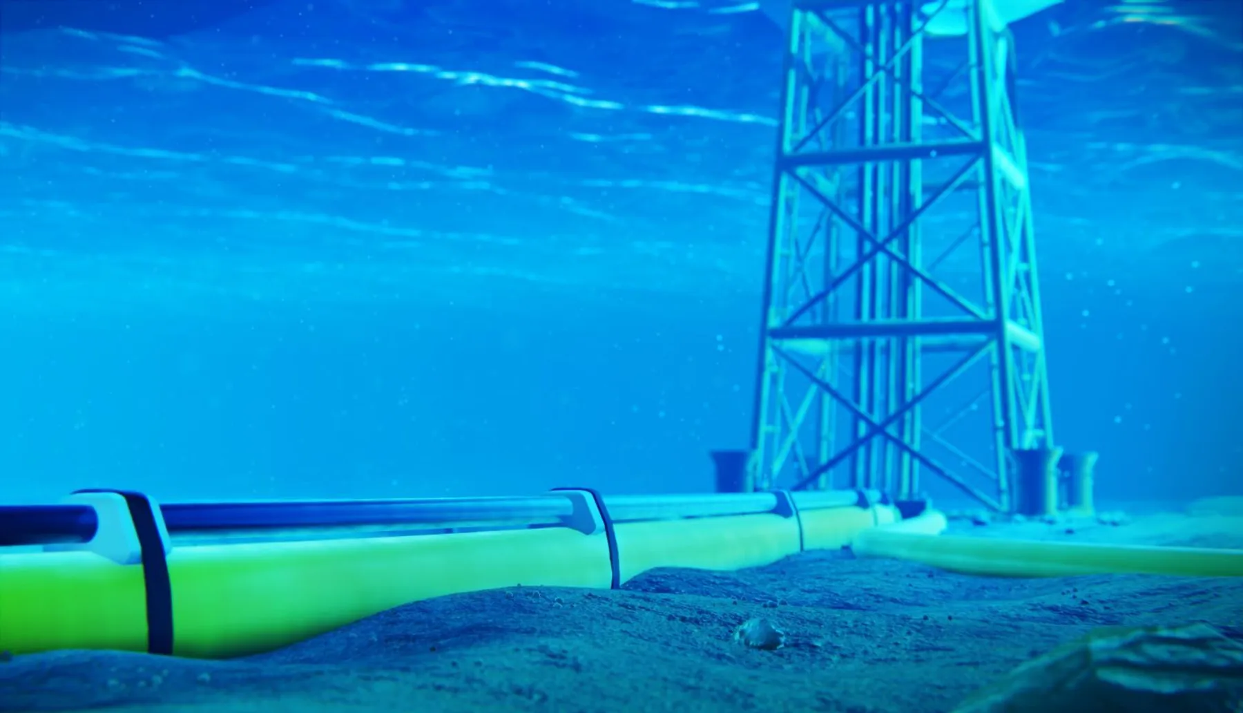 Underwater cables to jacket web